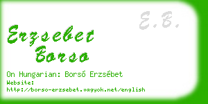 erzsebet borso business card