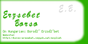 erzsebet borso business card